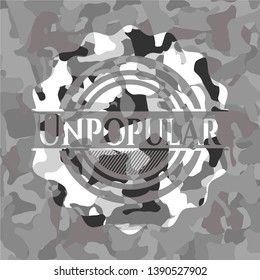 Unpopular on grey camo pattern