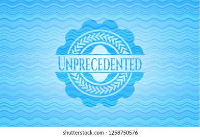 Unprecedented water wave style emblem.