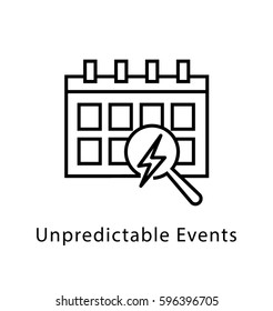 Unpredictable Events Vector Line Icon