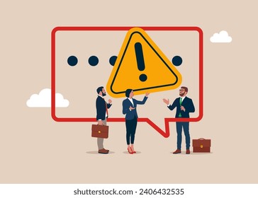 Unproductive dialogue or failed conversation between man and woman. Art corporate communication between coworkers, manager and team. Flat vector illustration