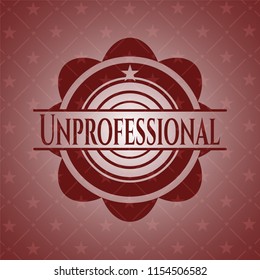 Unprofessional realistic red emblem
