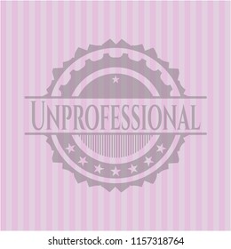 Unprofessional vintage pink emblem