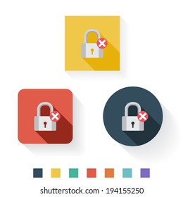 Unprotected Flat Icon Design