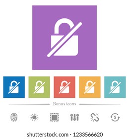 Unprotected flat white icons in square backgrounds. 6 bonus icons included.