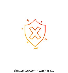 Unprotected icon design vector
