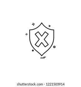 Unprotected icon design vector