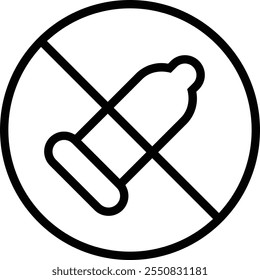 unprotected icon. Thin linear style design isolated on white background