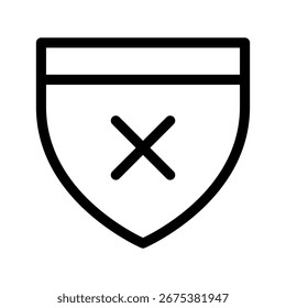 Unprotected Icon Vector Symbol Design Illustration