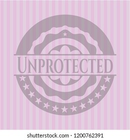 Unprotected retro pink emblem