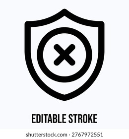 Unprotected Vector Icon, Isolated Lineal Vector Icon.