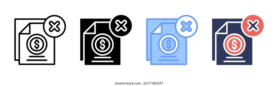 Conjunto de iconos no calificados Colección de estilos múltiples