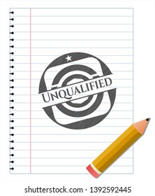Unqualified pencil draw. Vector Illustration. Detailed.