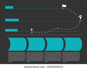  Unravel the ages with our visually captivating vector timeline infographic. This design delineates distinct epochs, providing a panoramic view of the evolution of events. Dive into the visual richnes