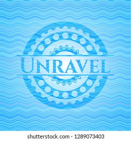 Unravel water style badge.