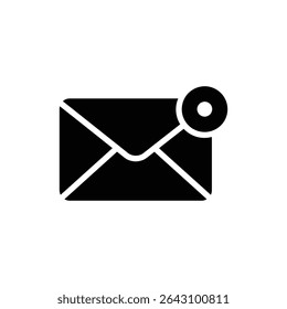 Icono de correo electrónico no leído con símbolo de punto de notificación