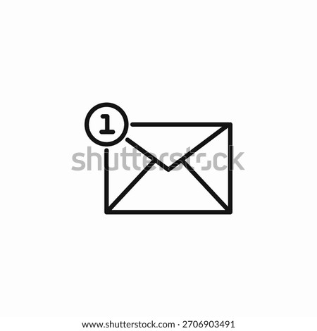 unread email notification icon sign vector