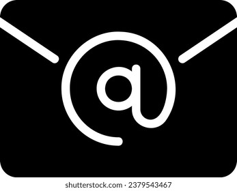 vector de ilustración de icono de glifo no leído
