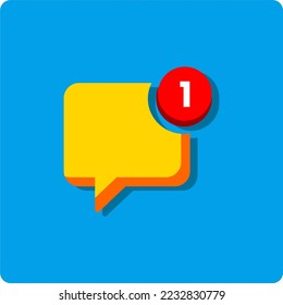unread incoming message icon. numbered message icon. unread chat icon. message chat