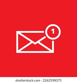 Unread mail icon, common graphic resources, vector illustration.