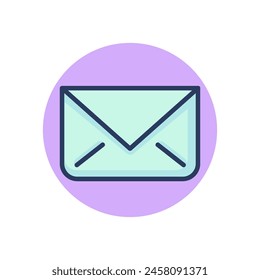 Icono de línea de mensaje no leído. Cierre sobre, correo electrónico, firma de esquema de correspondencia. Messenger, comunicación, concepto de correo. Ilustración vectorial, elemento simbólico para Diseño web y App