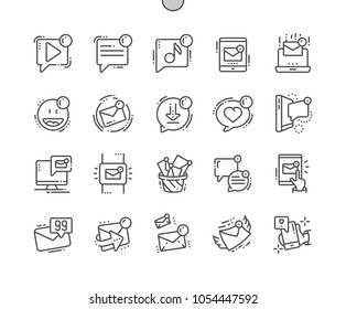 Unread messages Well-crafted Pixel Perfect Vector Thin Line Icons 30 2x Grid for Web Graphics and Apps. Simple Minimal Pictogram