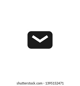 unread new email message icon design. closed mail envelope symbol. simple clean professional business management concept vector illustration design.