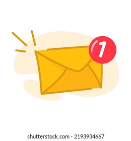 unread, new message notification concept illustration flat design vector eps10. modern graphic element for landing page, empty state ui, infographic, icon