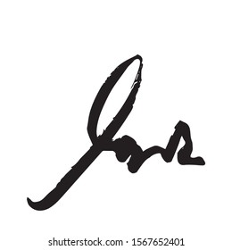 Unreadable handwriting font signature text on white background
