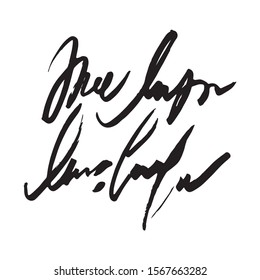 Unreadable handwriting font signature text on white background