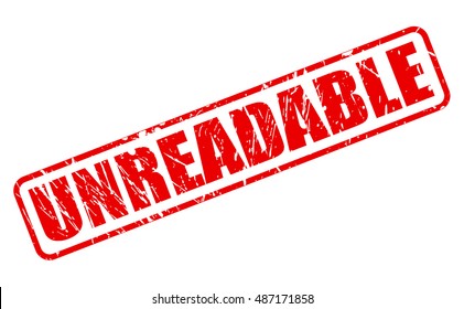 UNREADABLE red stamp text on white