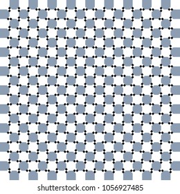 Unreal and hypnotic optical illusion. Creative trick and nystagmus vector illustration.