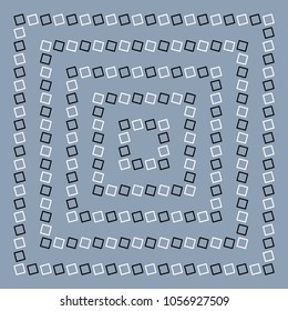 Unreal and hypnotic optical illusion. Creative trick and nystagmus vector illustration.