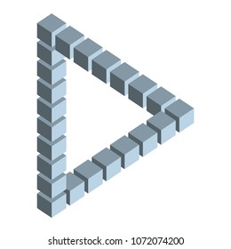 Unreal and hypnotic optical illusion. Creative trick and nystagmus vector illustration.