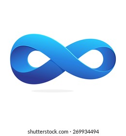 Unreal infinity blue logo vector design element
