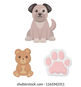 An unrealistic animal cartoon icons in set collection for design. Toy animals vector symbol stock web illustration.