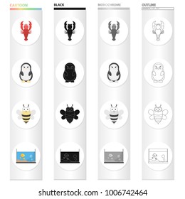 An unrealistic cartoon animal icons in set collection for design. Toy animals vector symbol stock web illustration.