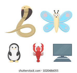 An unrealistic cartoon animal icons in set collection for design. Toy animals vector symbol stock web illustration.