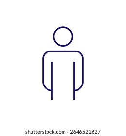 Sinal de Estrutura de Tópicos de Usuário de Pessoa Irreconhecível para Design Gráfico e Web, Aplicativos, Anúncios, Várias Cartões 