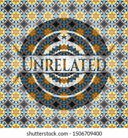 Unrelated arabesque style emblem. arabic decoration.