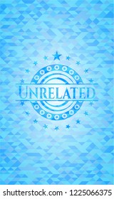 Unrelated light blue mosaic emblem