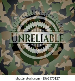 Unreliable on camouflaged texture. Vector Illustration. Detailed.