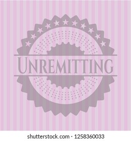Unremitting pink emblem