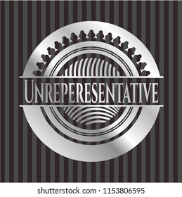 Unreperesentative silvery emblem or badge
