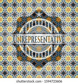 Unrepresentative arabesque emblem. arabic decoration.