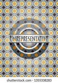 Unrepresentative arabesque emblem background. arabic decoration.