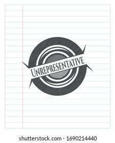 Unrepresentative pencil draw. Vector Illustration. Detailed.