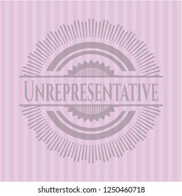 Unrepresentative realistic pink emblem