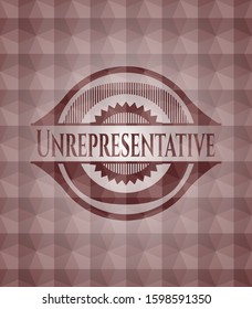 Unrepresentative red seamless geometric badge.
