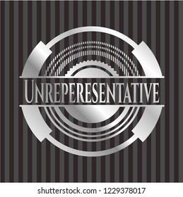 Unrepresentative silver badge or emblem