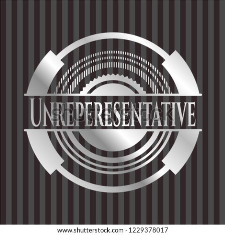 Unrepresentative silver badge or emblem